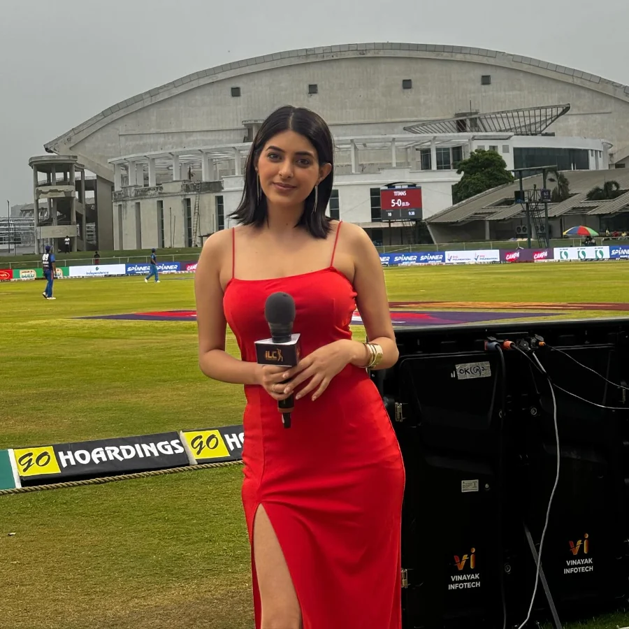 Ayushi Shekhawat Red Dress Image