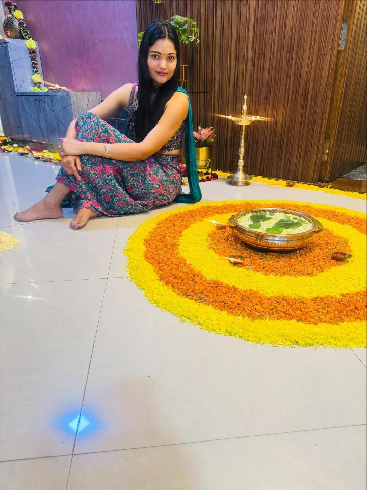 Puja Bhardwaj Celebrating Diwali