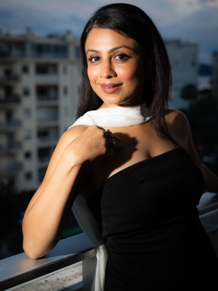Manasi Parekh Relaxing on a Terrace