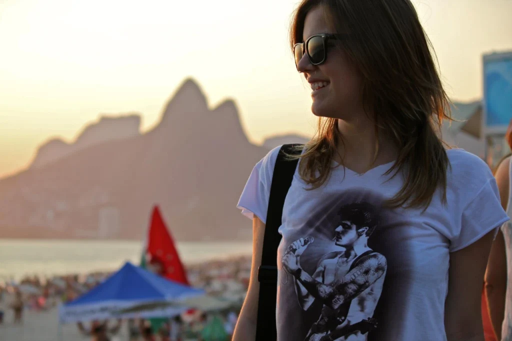 Alice Wegmann Relaxing on Beach