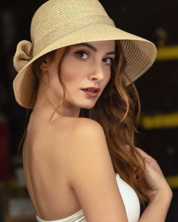 Başak Gümülcinelioğlu Wearing a Hat